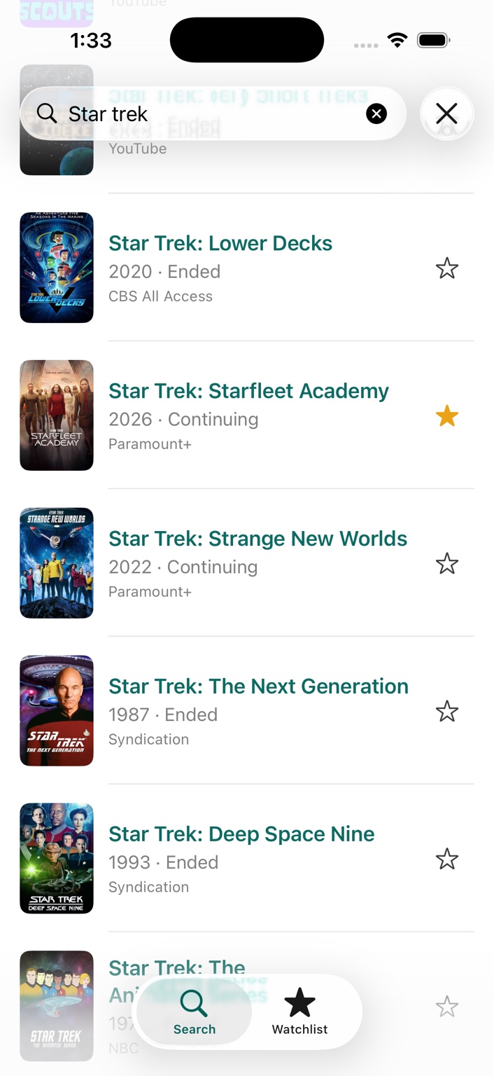 NextSeason search results for Star Trek